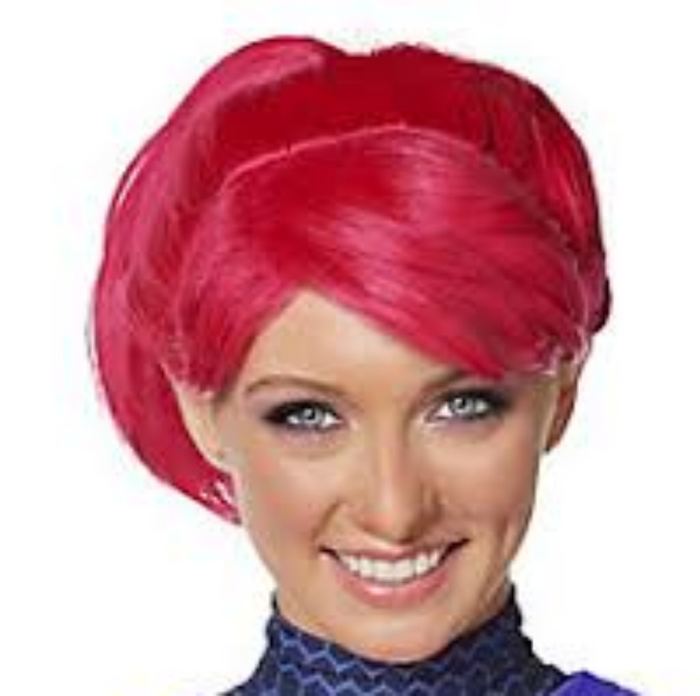 Spirit Halloween Fortnite Brite Bomber Pink Wig